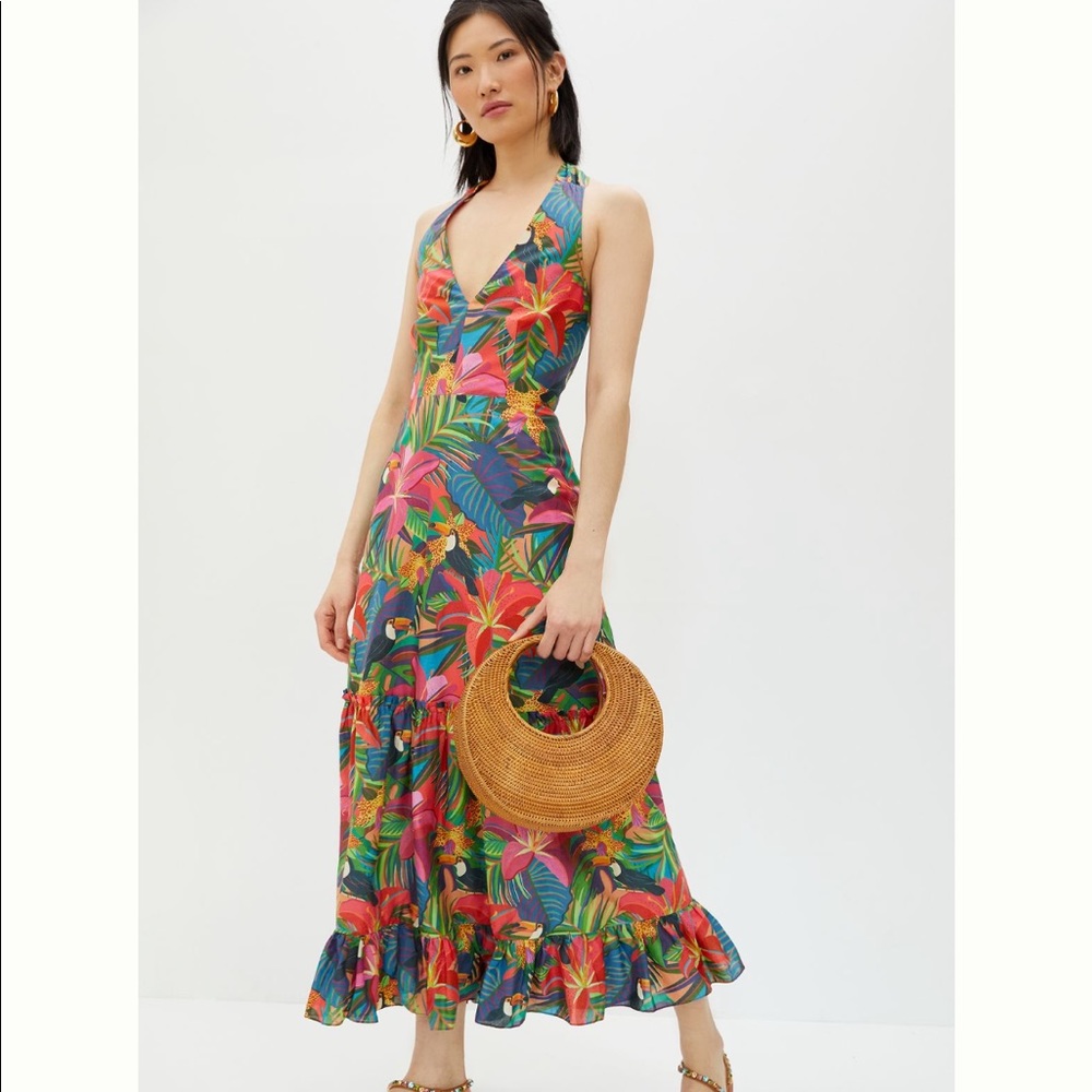 NWOT AnthropologieFarm Rio Brighton Maxi Dress, size XS
